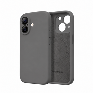 Magnetic for iPhone 16 Case Silicone Dark Gray