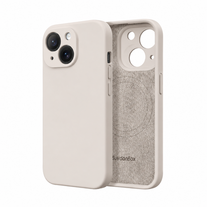 Magnetic for iPhone 15 Case Silicone Light Purple