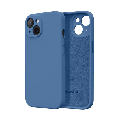Magnetic for iPhone 14 Case Silicone Lake Blue