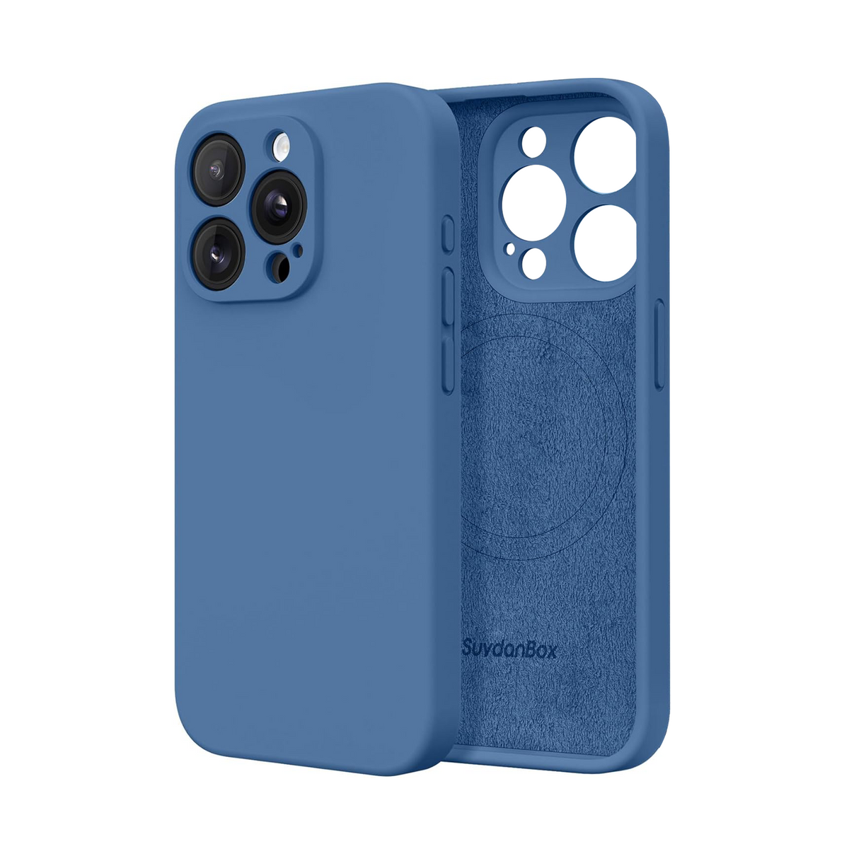 Magnetic for iPhone 12 Pro Max Case Silicone Lake Blue