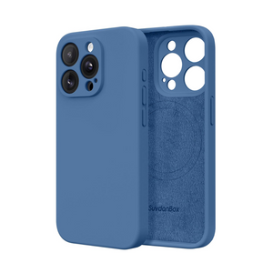 Magnetic for iPhone 12 Pro Max Case Silicone Lake Blue