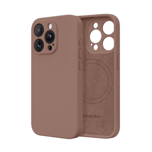 Magnetic for iPhone 13 Pro Case Silicone Brown