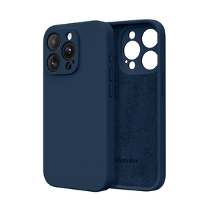 Magnetic for iPhone 12 Pro Max Case Silicone Lake Blue