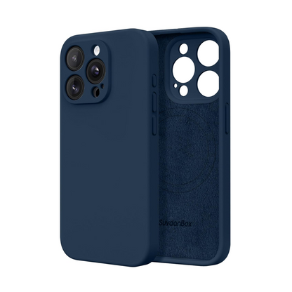 Magnetic for iPhone 12 Pro Max Case Silicone Lake Blue