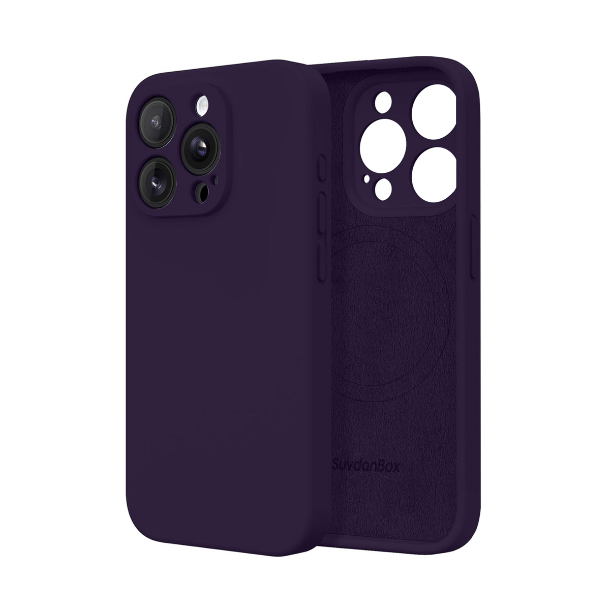 Magnetic for iPhone 14 Pro Case Silicone Deep Purple