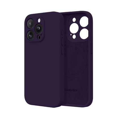 Magnetic for iPhone 14 Pro Case Silicone Deep Purple