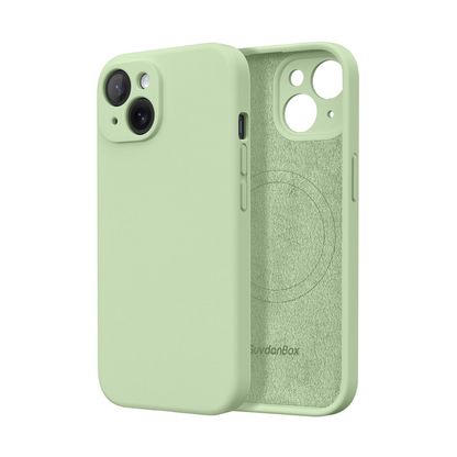 Magnetic for iPhone 15 Plus Case Silicone Matcha