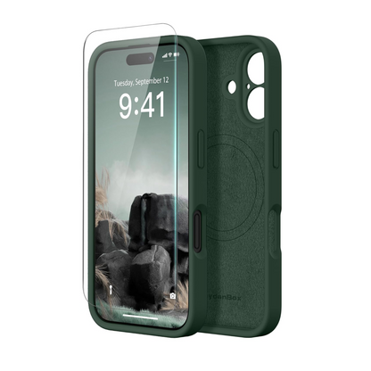 Magnetic for iPhone 16 Plus Case Silicone Alpine Green