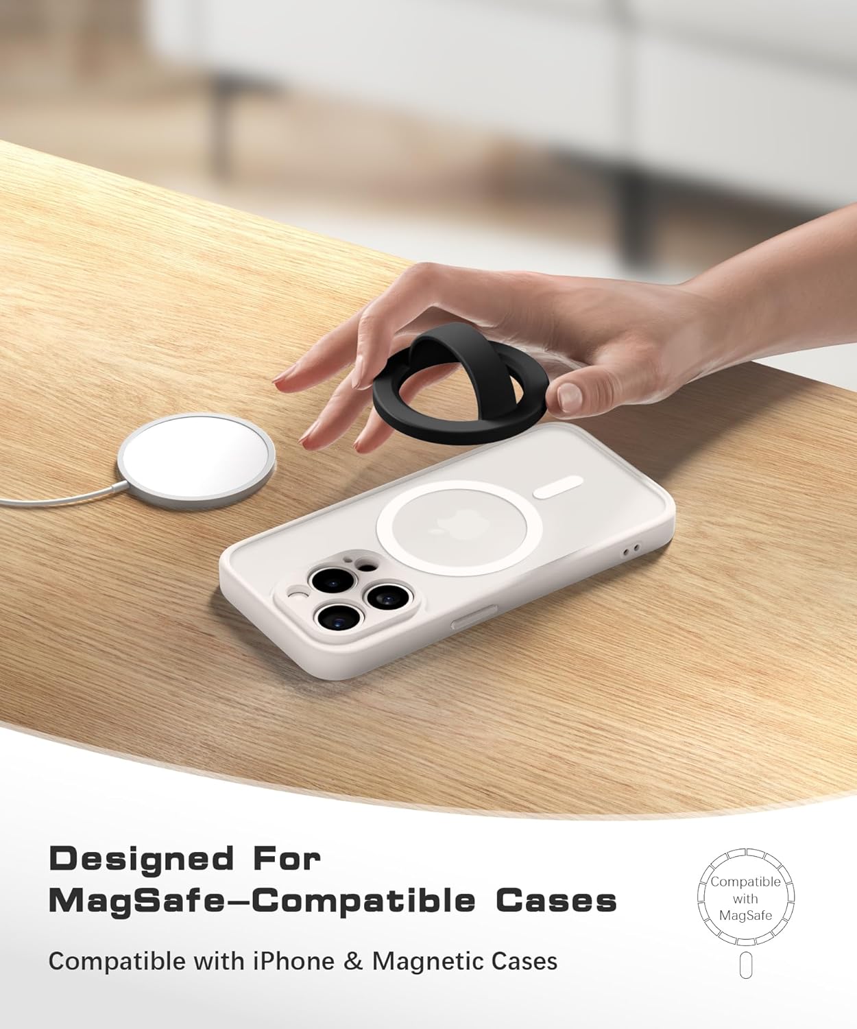 Magnetic Phone Grip Black