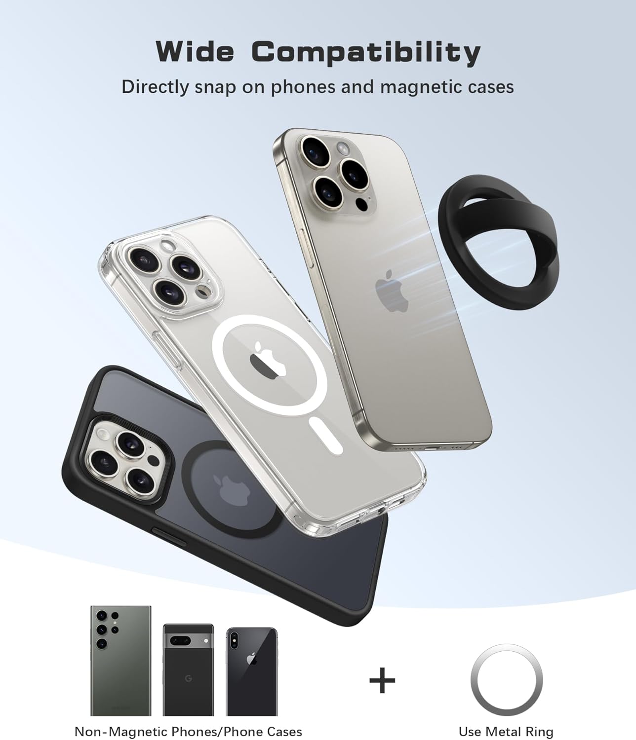 Magnetic Phone Grip Black