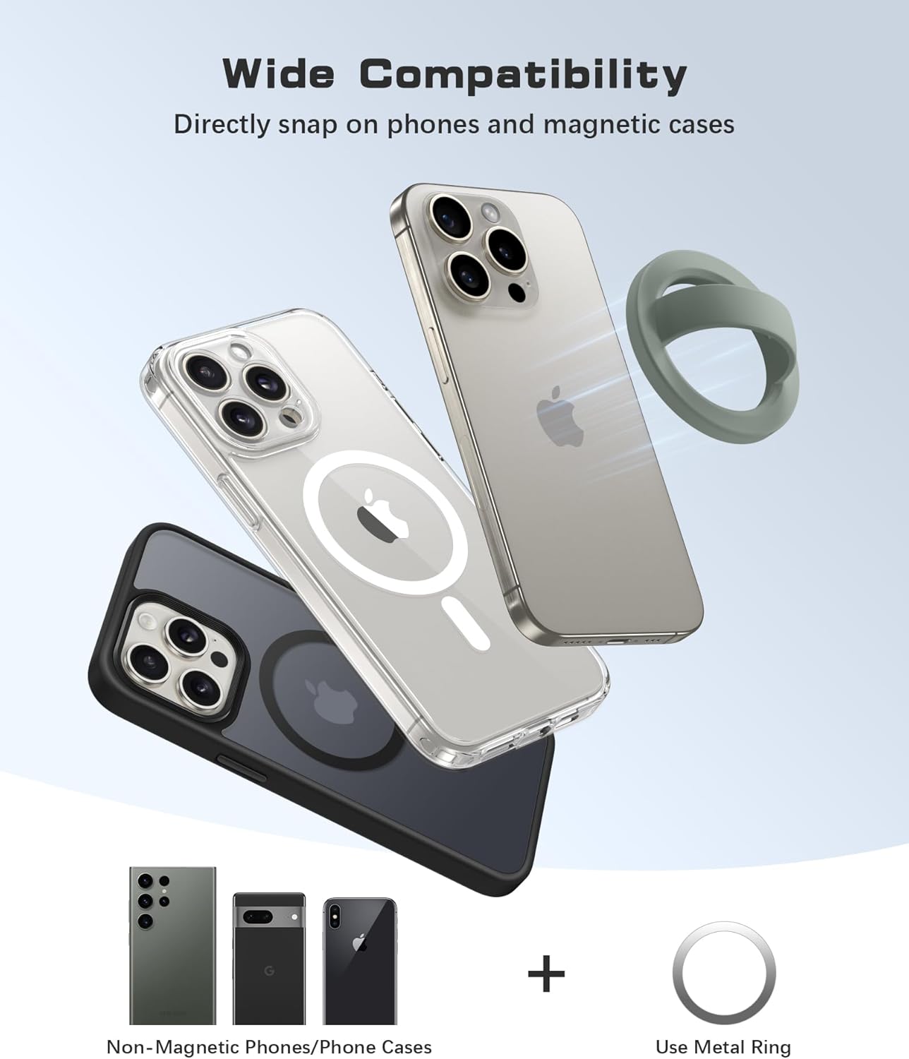Magnetic Phone Grip Compatible with MagSafe