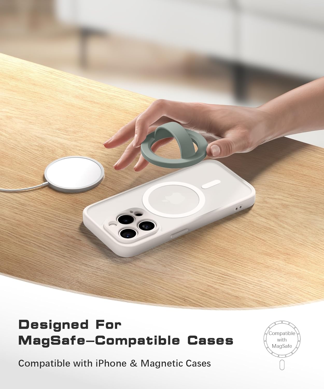Magnetic Phone Grip Compatible with MagSafe