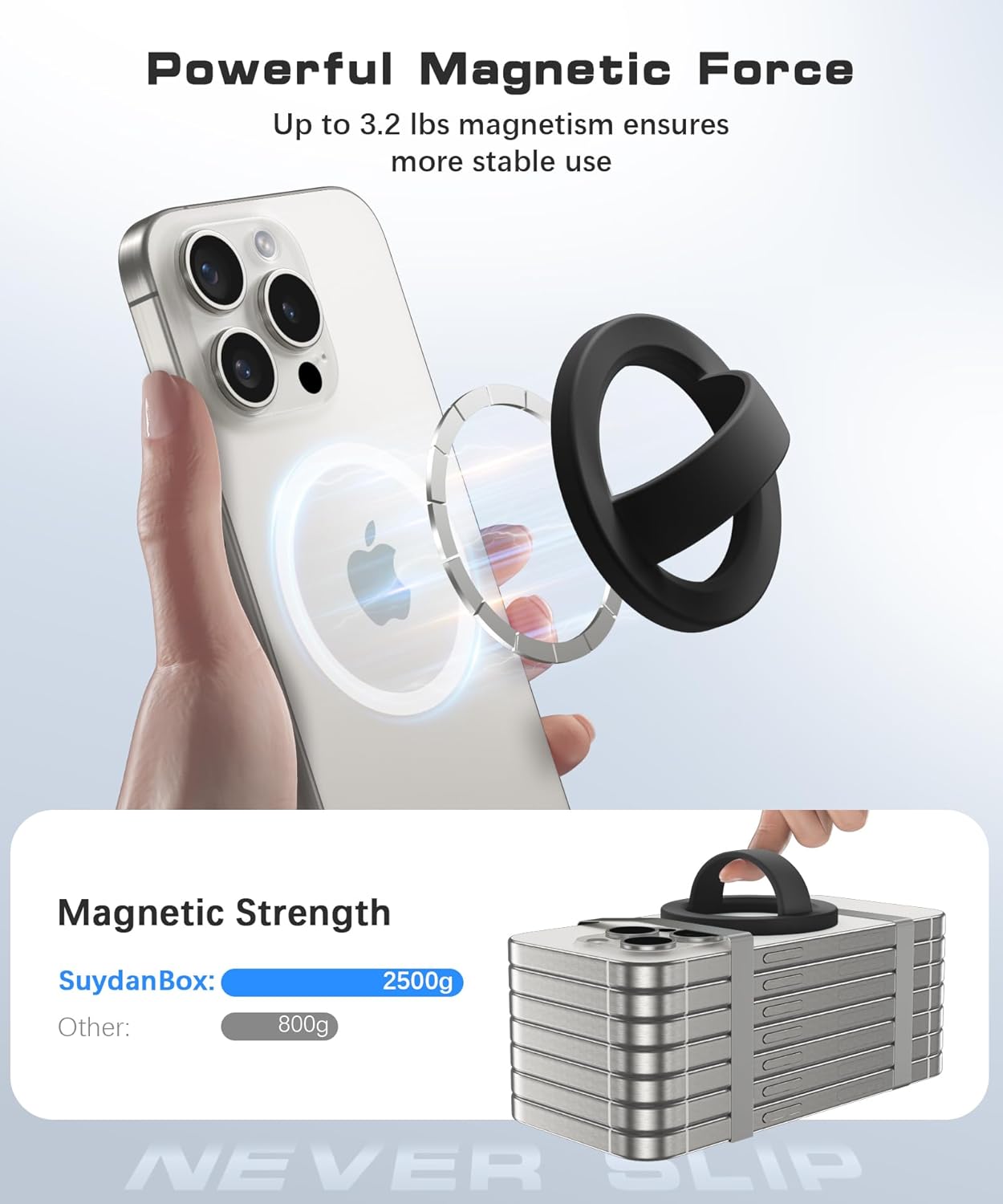 Magnetic Phone Grip Black