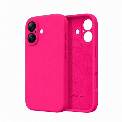Magnetic for iPhone 16 Case Silicone Hot Pink