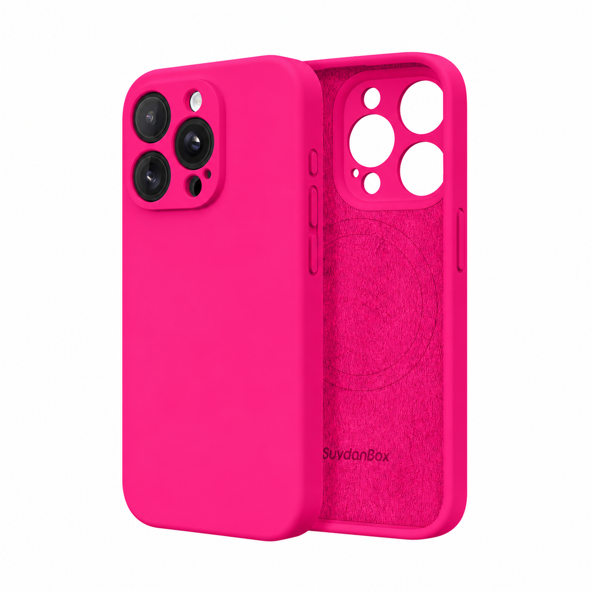 Magnetic for iPhone 14 Pro Max Case Silicone Hot Pink